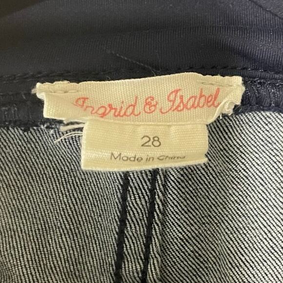 Ingrid & Isabel Maternity Skinny Jeans Over The Belly Dark Wash Denim Size 28 - Picture 10 of 12